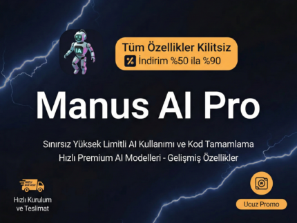 Manus AI – Haftalık Pro Plan (3600 Kredi)