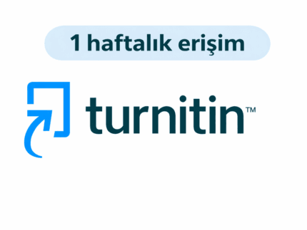 Turnitin İntihal Kontrolü (1 Haftalık Erişim) – No Repository | Benzerlik ve Orijinallik Raporu