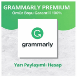 Grammarly Premium Ömür Boyu (Yarı Paylaşımlı Hesap) – %100 3 AY Garantili