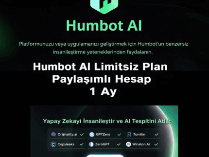 Humbot AI Unlimited Hesap – Yapay Zeka Yazma & Çalışma Asistanı | 1 Aylık (Paylaşımlı Hesap)