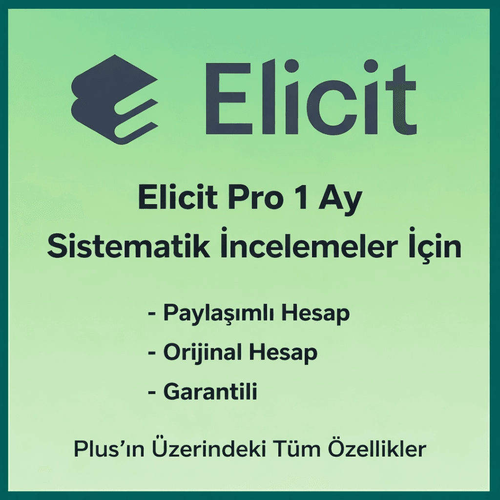 1Image 18 Mar 2026 10_44_43 Elicit Pro Hesap – Sistematik İnceleme & Yapay Zeka Araştırma Asistanı | 1 Aylık (Paylaşımlı Hesap) - Görsel 1