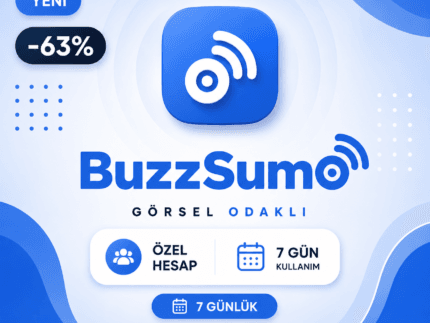 BuzzSumo Premium 7 Gün – İçerik ve Trend Analizi | Hesap Teslim