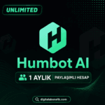 Humbot AI Unlimited Hesap – Yapay Zeka Yazma & Çalışma Asistanı | 1 Aylık (Paylaşımlı Hesap)