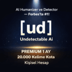 Undetectable AI Hesap – AI Dedektör & İnsancıllaştırıcı (20.000 Kelime) | 1 Aylık (Özel Hesap)