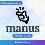 “Manus AI 12 Aylık Abonelik — Standart Plan Aylık 4000 Kredi | 3999 TL