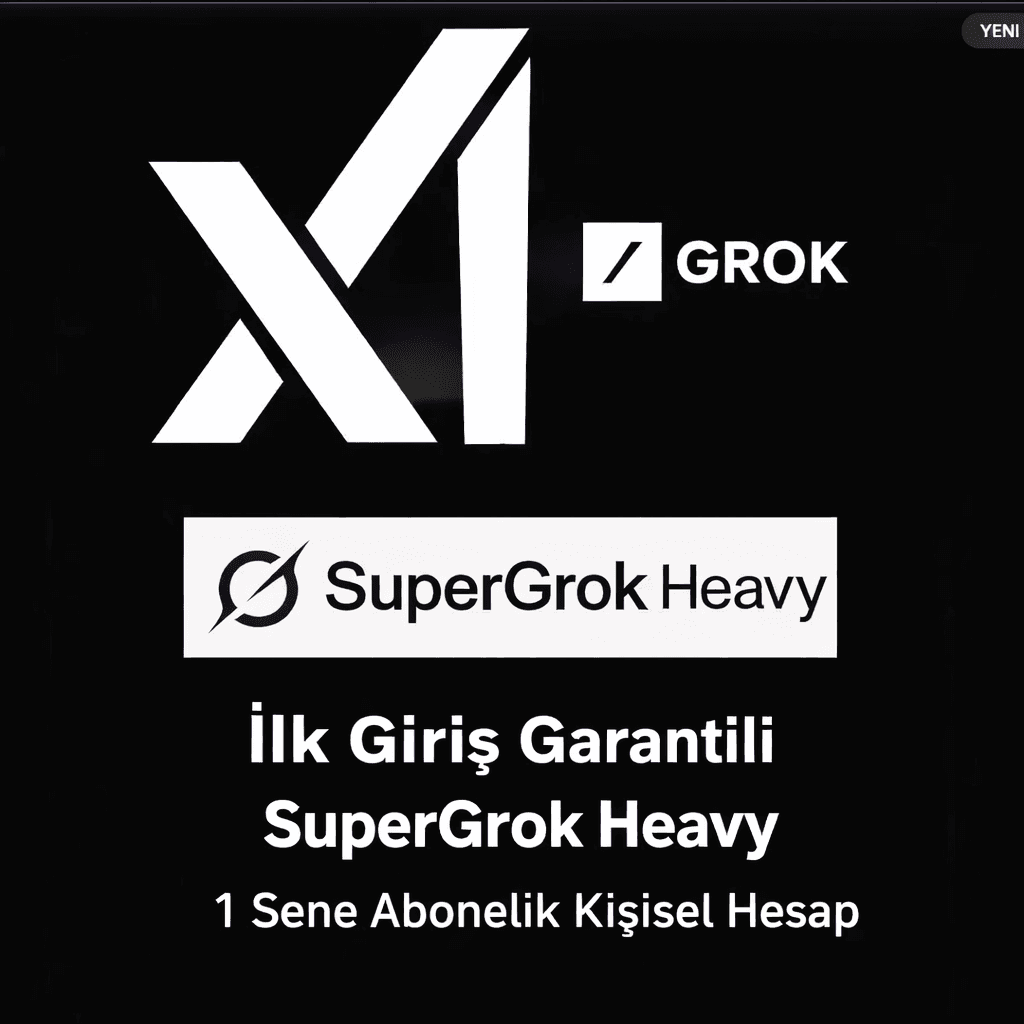 X1 _ GROK tanıtım grafiği SuperGrok Heavy 1 Yıllık Abonelik – Kişiye Özel Hesap | Grok 4 & DeepSearch - Görsel 1