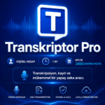 Transkriptor AI Pro 1 Aylık – 2.400 Dakika Kota | Ses ve Videoyu Yazıya Dökme, 100+ Dil | Kişiye Özel Hesap