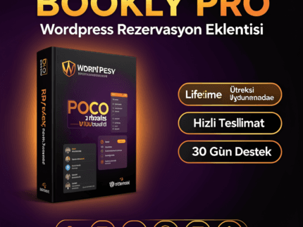 Bookly PRO WordPress rezervasyon eklentisi ömür boyu lisans