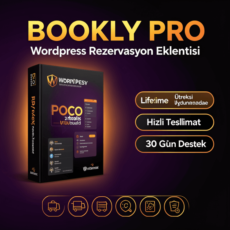 Bookly PRO WordPress rezervasyon eklentisi ömür boyu lisans