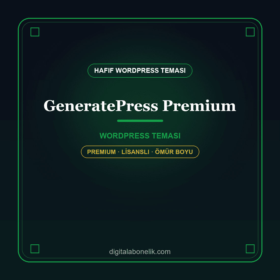 GeneratePress Premium - Hafif WordPress Teması GeneratePress Premium WordPress temasi - DigitalAbonelik