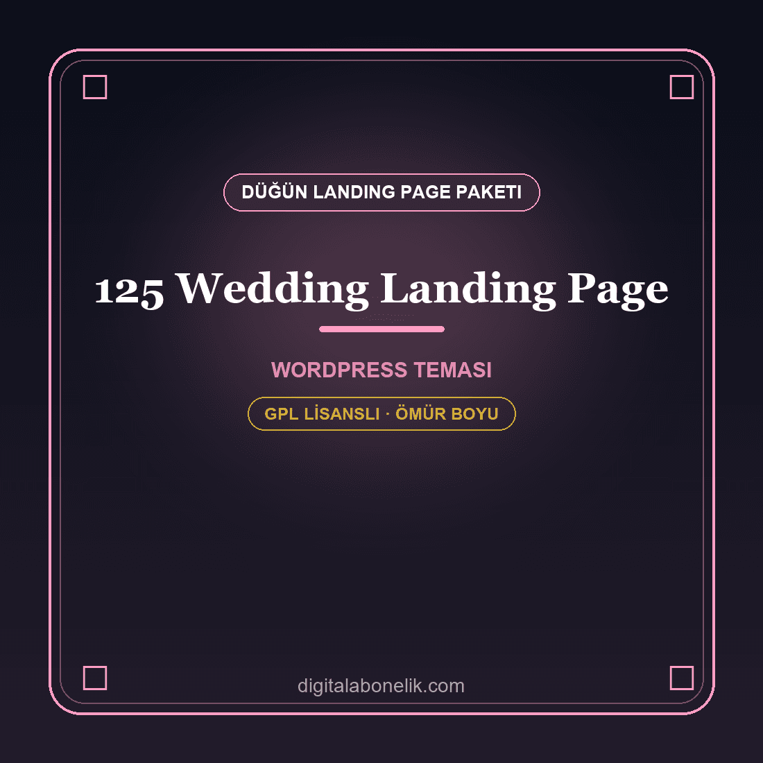 125 Wedding Landing Page 125 Düğün Landing Page – Elementor Şablon Koleksiyonu - Görsel 1
