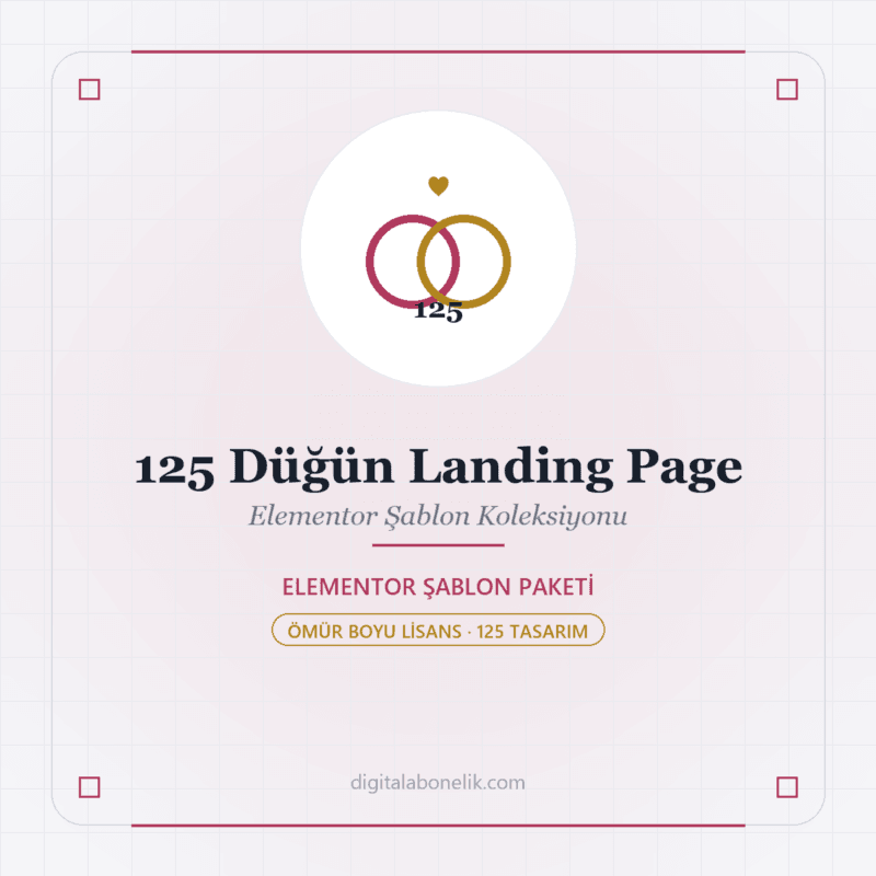 125 Düğün Landing Page - DigitalAbonelik