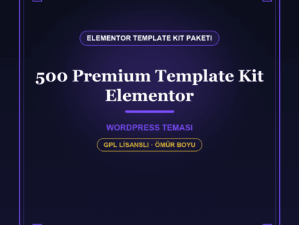500 Premium Template Kit – Dev Elementor Şablon Paketi