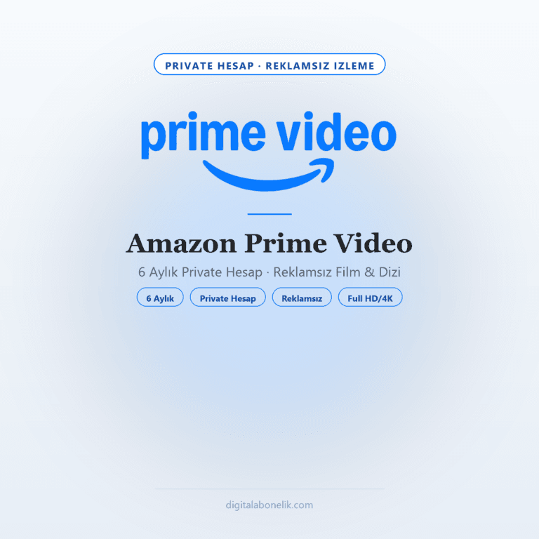 Amazon Prime Video 6 Aylık Private Hesap Reklamsız - DigitalAbonelik