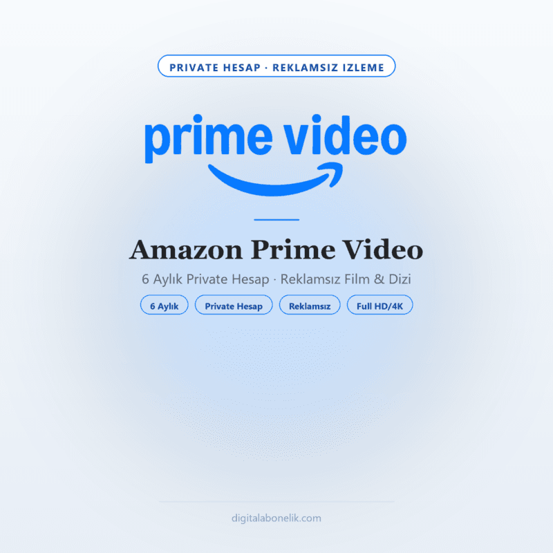 Amazon Prime Video 6 Aylık Private Hesap Reklamsız - DigitalAbonelik