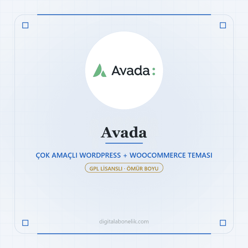 Avada - Çok Amaçli Wordpress + Woocommerce Temasi - DigitalAbonelik