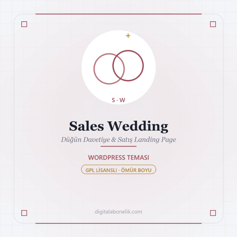 Sales Wedding - DigitalAbonelik