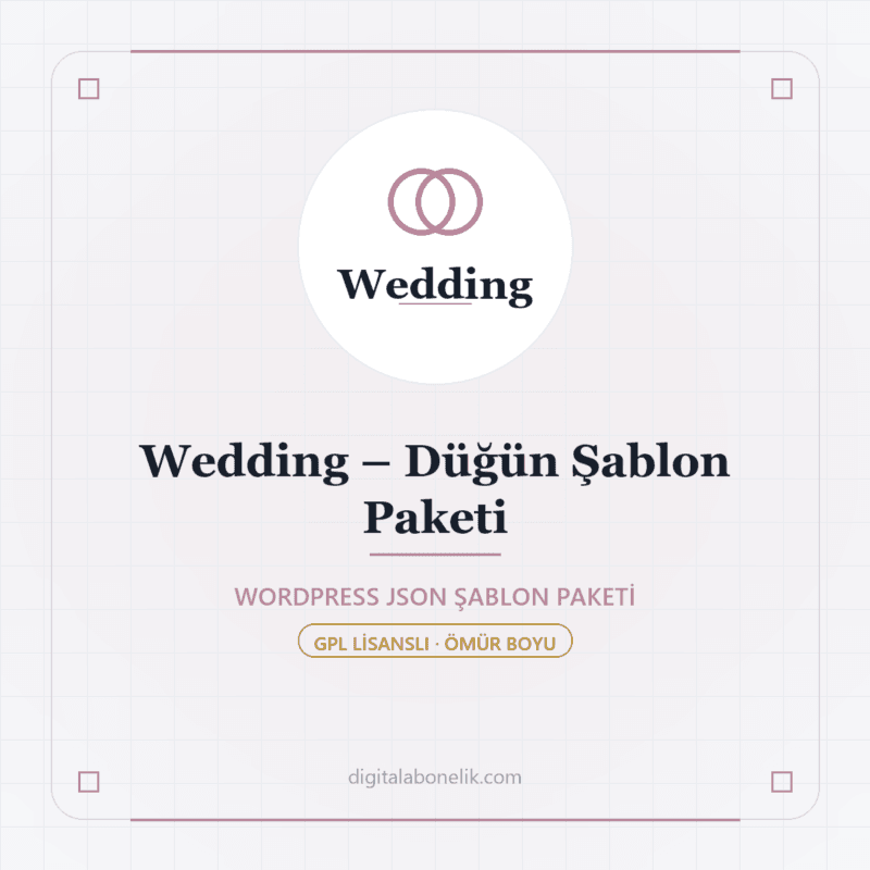 Wedding - DigitalAbonelik