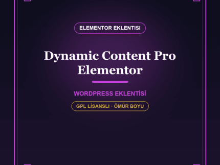 Dynamic Content Pro – Elementor için Dinamik İçerik
