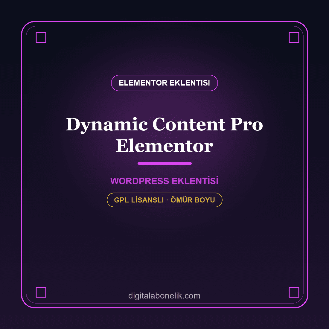 Dynamic Content Pro Elementor Dynamic Content Pro – Elementor için Dinamik İçerik - Görsel 1