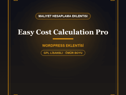 Easy Cost Calculator Pro – WordPress Fiyat Hesaplama Eklentisi