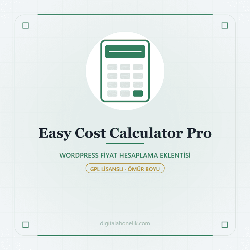 Easy Cost Calculator Pro - DigitalAbonelik