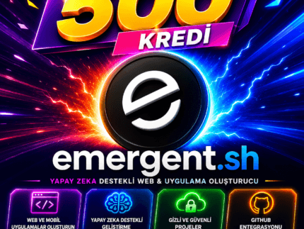 Emergent AI Web Builder - 500 kredi paketi - DigitalAbonelik