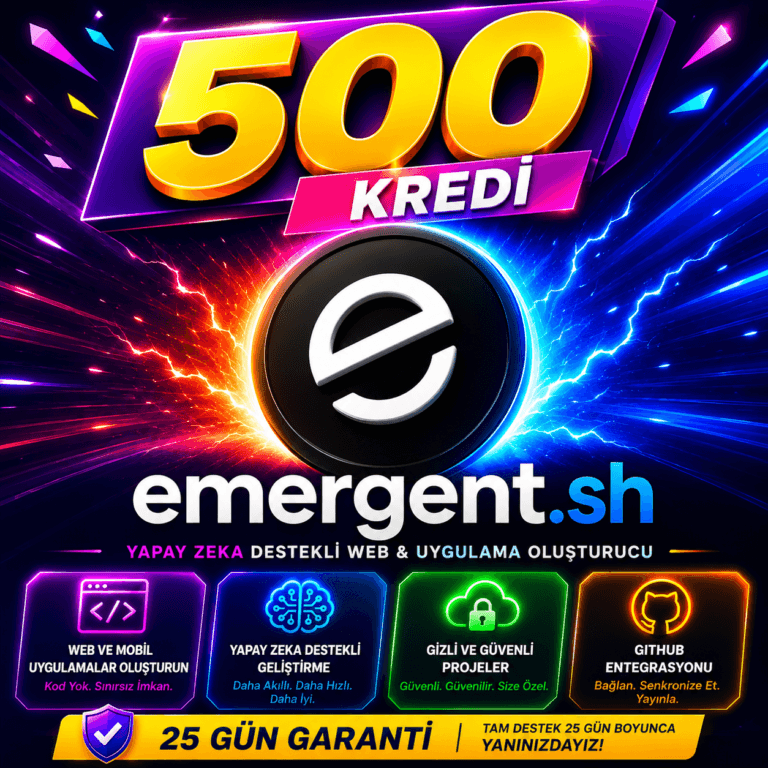 Emergent AI Web Builder - 500 kredi paketi - DigitalAbonelik