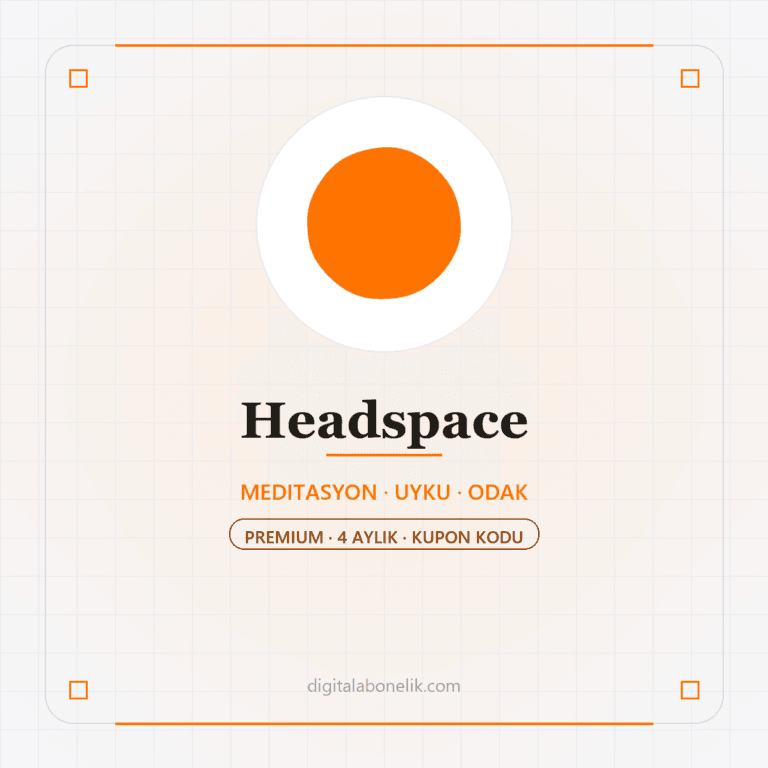 Headspace Premium 4 Aylık Kupon Kodu - DigitalAbonelik