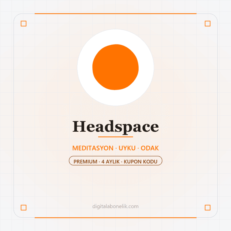 Headspace Premium 4 Aylık Kupon Kodu - DigitalAbonelik