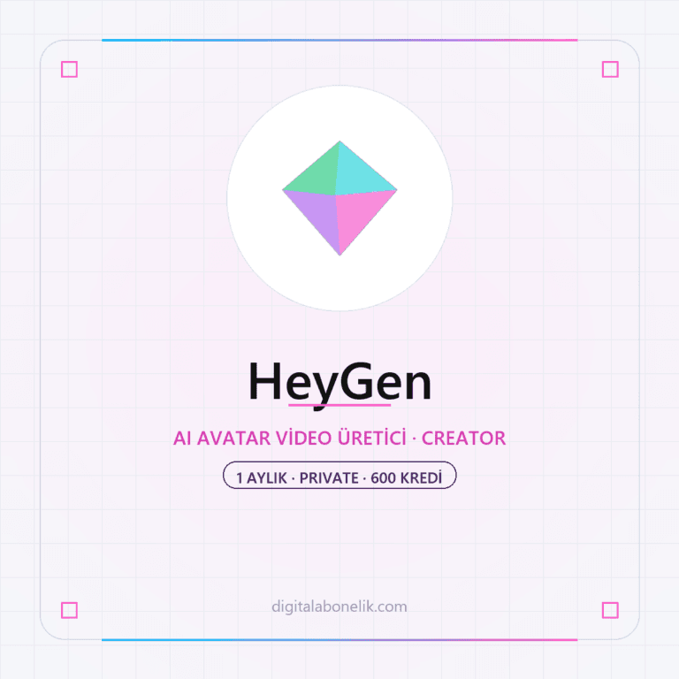 HeyGen AI Creator Plan 1 Aylık - DigitalAbonelik