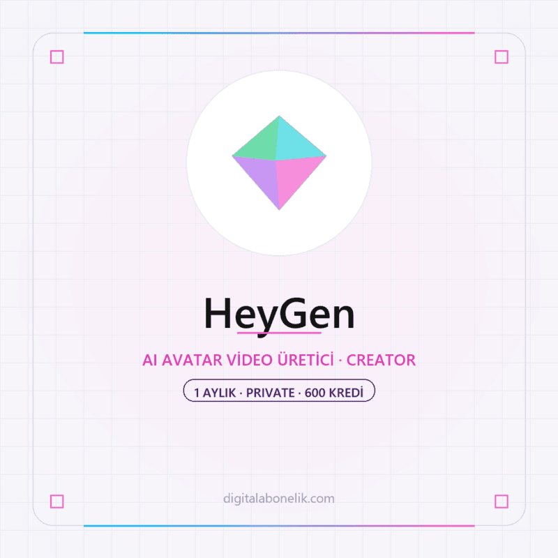 HeyGen AI Creator Plan 1 Aylık - DigitalAbonelik