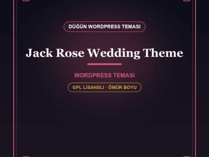 Jack Rose – Düğün & Organizasyon WordPress Teması