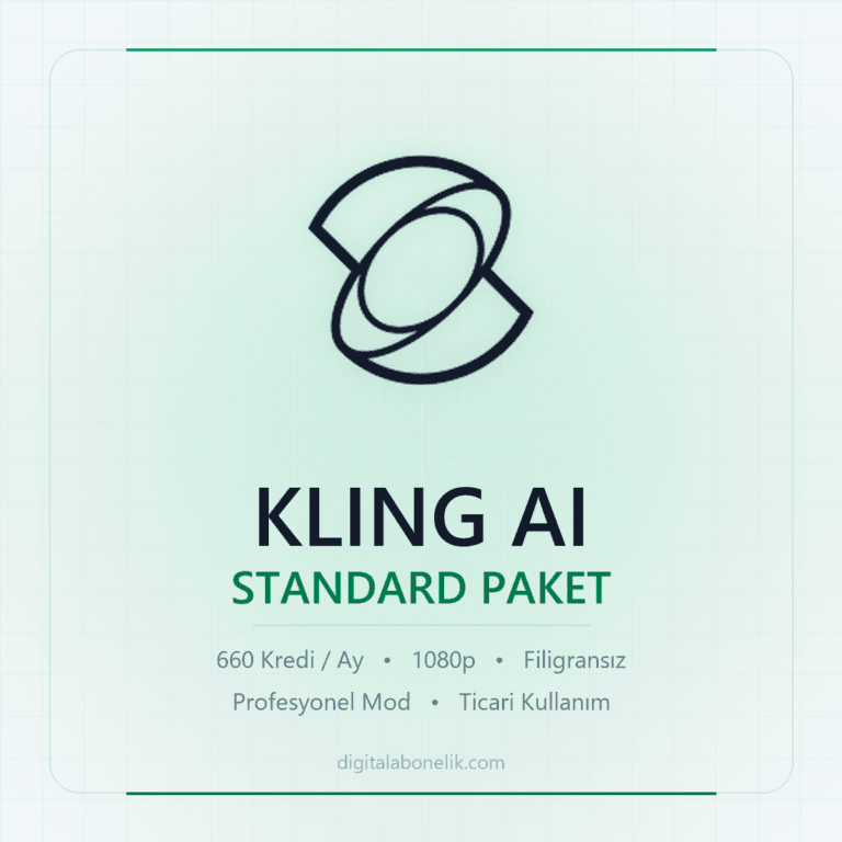 Kling AI Standard - 660 kredi - DigitalAbonelik