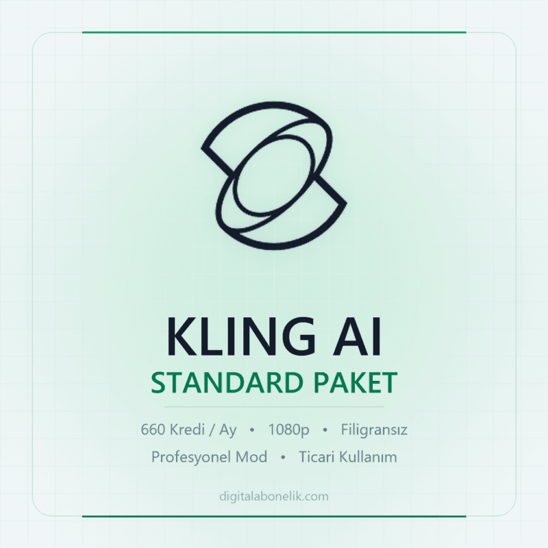 Kling AI Standard - 660 kredi - DigitalAbonelik