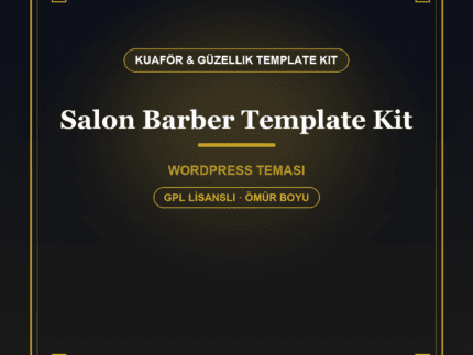 Salon Barber – Kuaför & Berber Elementor Template Kit