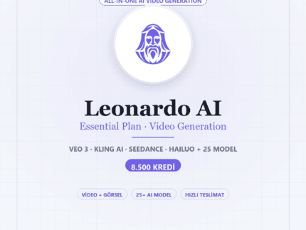 Leonardo AI Video Gen Essential Plan 8.500 Kredi - DigitalAbonelik