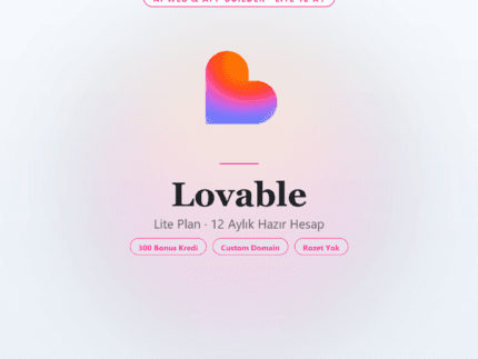Lovable Lite 12 Aylık Hazır Hesap - DigitalAbonelik