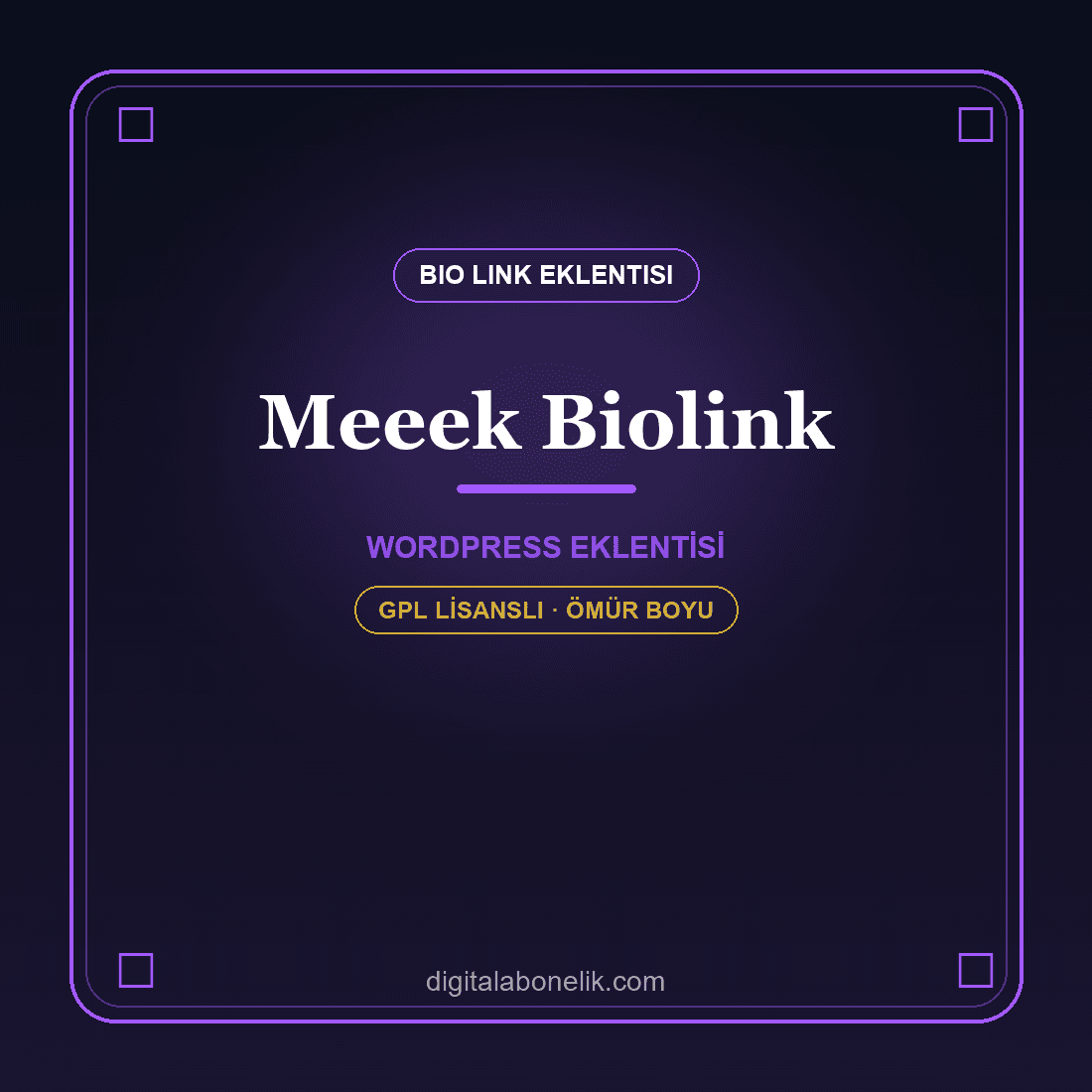 Meeek Biolink Meeek Biolink – WordPress Link-in-Bio Sayfası Eklentisi - Görsel 1