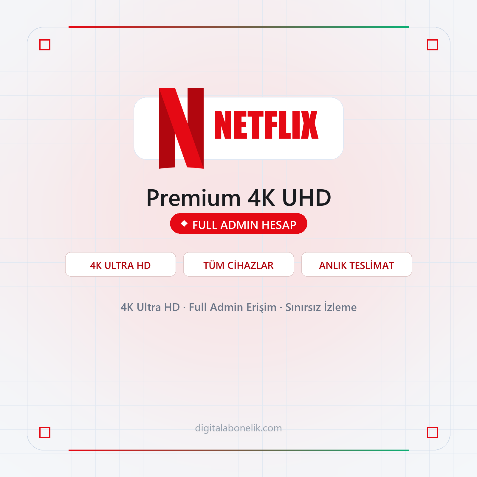 Netflix Premium 4K UHD Netflix Premium 4K UHD Full Admin Hesap - DigitalAbonelik
