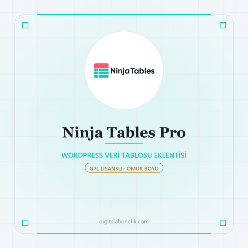 📊 Ninja Tables Pro - DigitalAbonelik