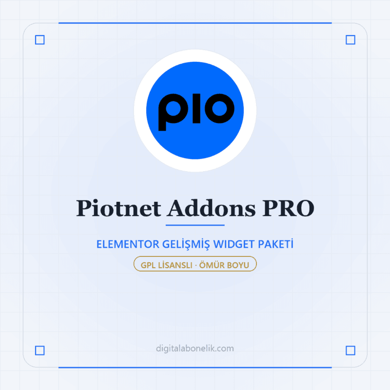 Piotnet Addons Pro - DigitalAbonelik