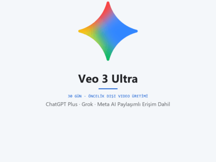 Google Veo 3 Ultra Extension - 30 Gün Paylaşımlı - DigitalAbonelik