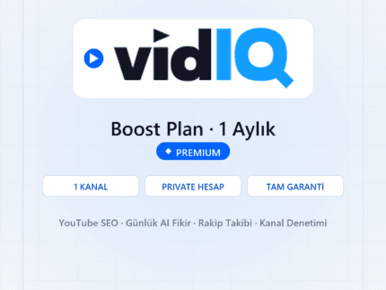 vidIQ Boost Plan 1 Aylık YouTube SEO Aracı - DigitalAbonelik