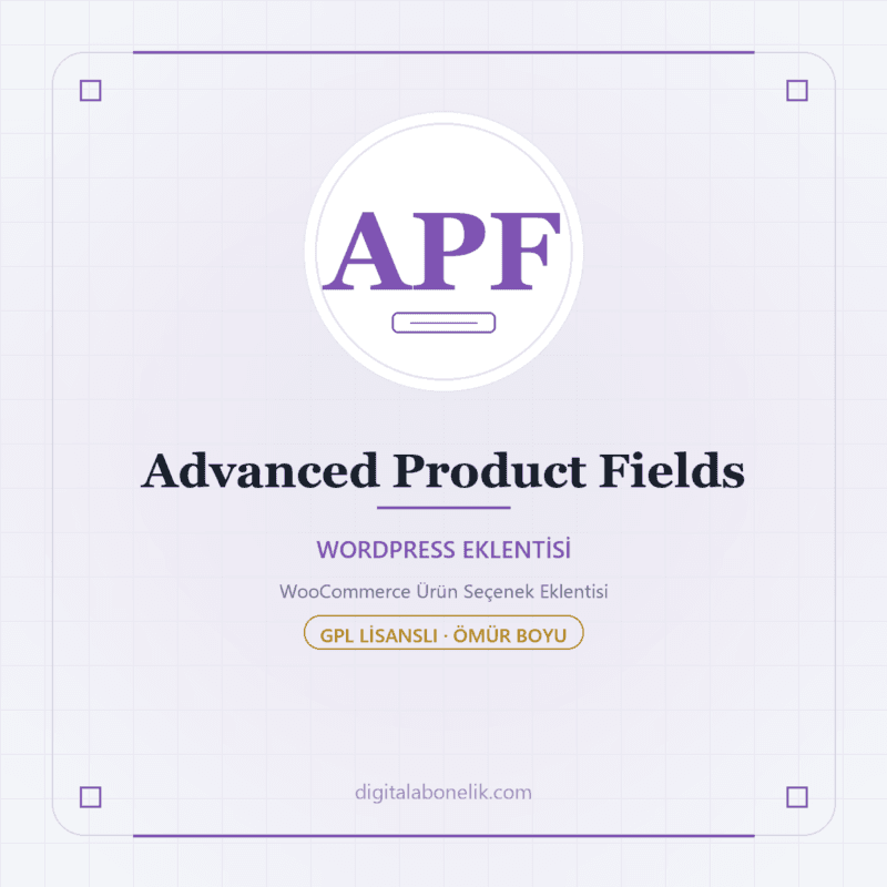 Advanced Product Fields - DigitalAbonelik