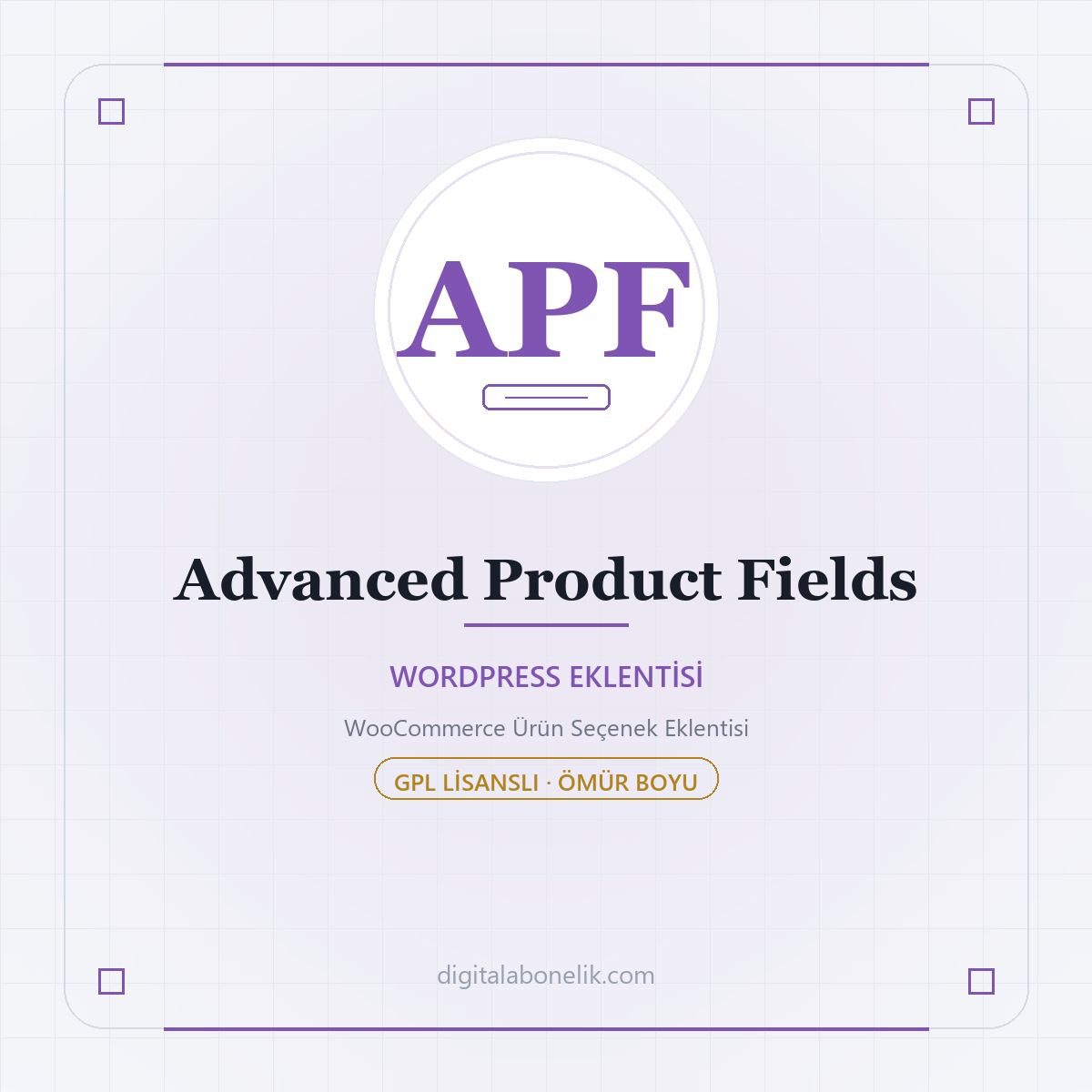 Advanced Product Fields Advanced Product Fields - DigitalAbonelik
