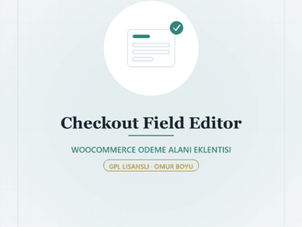 Checkout Field Editor - DigitalAbonelik
