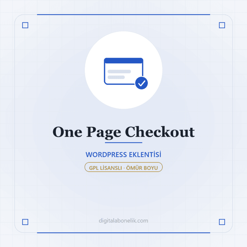 One Page Checkout - DigitalAbonelik