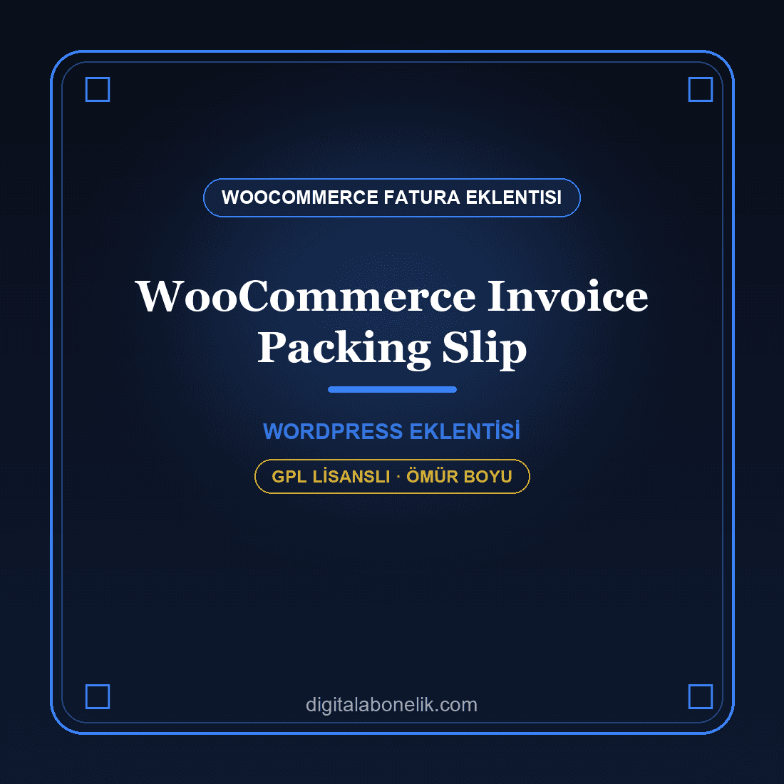 WooCommerce Invoice Packing Slip WooCommerce Invoice & Packing Slip – PDF Fatura Eklentisi - Görsel 1