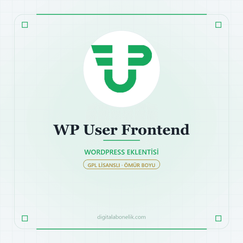WP User Frontend - DigitalAbonelik